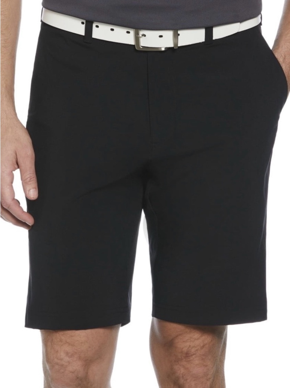 Ben Hogan Black Flat-Front Active Stretch Performance Golf Shorts Size 36